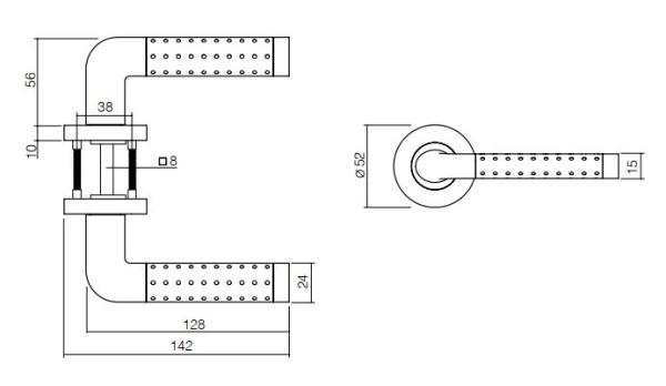 ProGriff TD-Marion auf Rosette–Chrom/Nickel matt